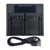 USB LED Dual Camera Charger for for LB-070 LB070 Battery
