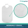 OrtoPrime Unisex Waterproof Terry Towelling Bib for Adults, Reusable, White,