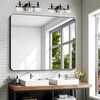 KOCUUY 40"x48" Large Rectangle Vanity Mirror, Black Metal Frame Mirror