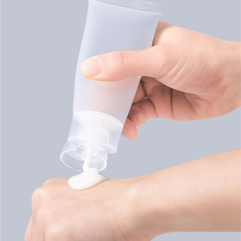 MORICOH Pack of 5 Transparent Refillable Empty Tubes, Sample Containers,