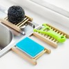 LOPYXBR 60 PCS Bamboo Soap Dish for Shower 3.3x3.5x0.7 Inch