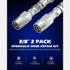 Comphic 2pcs Hydraulic Hose Repair Kit, Reusable, 2-Wire Reusable Hydraulic