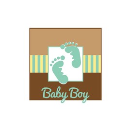 CafePress Baby Boy Feet Memory Keepsake Jewelry Box, 5"x5"x3.75"
