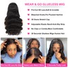 Uveous 28 Inch Wear and Go Glueless Wigs Human Hair