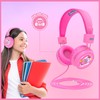 Booma Beats Wired Headphones for Kids, 3.5mm Plug (Pink)