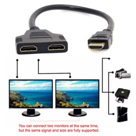 chenyang HDMI 1 a 2 HDMI adaptador de cable de extensión con conector micro y mini HDMI