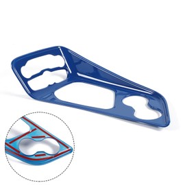 Voodonala Gear Shift Shifter Panel Shift Lever Panel Transmission Gear Selector Gearstick Panel Cover Trim for 2015-2024 Dodge Challenger Interior Accessories ABS Blue