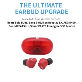 Comply TWR-200-B Series Compatible with Beats Solo Buds, Devialet Gemini, AKGN400 and More - Memory Foam Earbud Tips with TechDefender Made in The USA, 3 Pairs, Assorted (S/M/L), Black