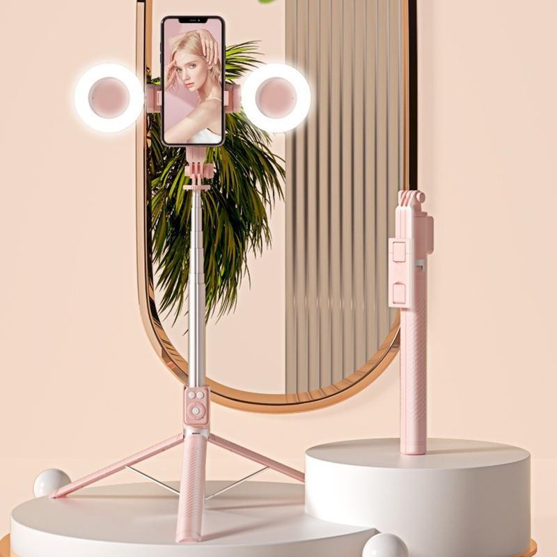 Multifunctional Selfie Stick, Retractable Phone Tripod with Lights, Selfie Stick