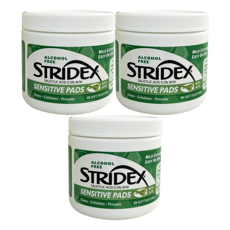 Stridex Sensitive Pads 55 Sheets x 3 Packs / Circle