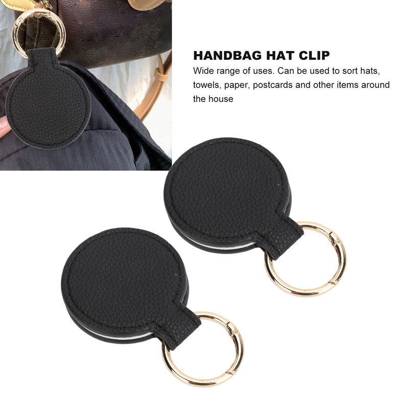 2Pcs Handbag Hat Clip Round Portable Stable Versatile Reliable Stylish
