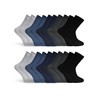 Basic Treasure 20 Pairs Men's Cotton Socks Black or Blue