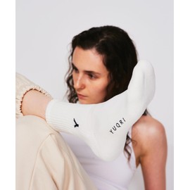 YUQRI First Step Antibacterial, Deodorizing, Antibacterial, Unisex Socks, Socks, white