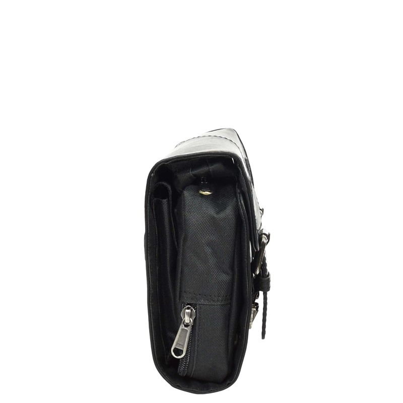 Mens Handmade Real Leather Hanging Toiletry Bag Travel Overnight Wash
