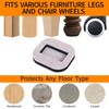 16 PCS Felt Furniture Coasters Caster Cups, Bed Office Chair