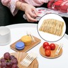 NILLOS Bamboo Forks, 100 Pcs Food Dessert Two Prongs Mini