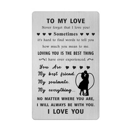 I Love You Wallet Card - You are My Everything Gifts for Wife Husband Love Wedding Anniverysary Birthday Valentines Day