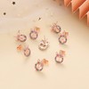 TRWWELL Cute Rose Gold Initial D Unicorn Hypoallergenic Stud Earrings