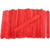 CraftySticks 100 Pack 6 Inch Red Color Jumbo Wood Popsicle