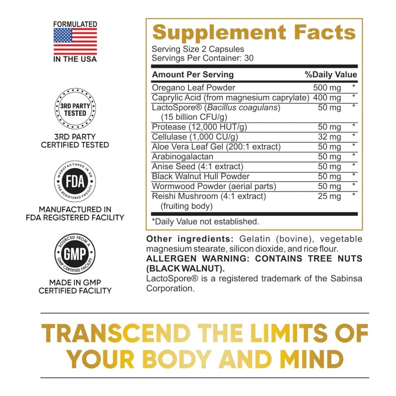 Pure Peak Candida Cleanse - Gut And Colon Support Sin