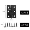 EUZUXU Pack of 12 Folding Hinges 44 mm x 32