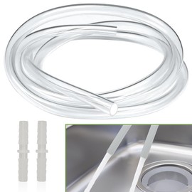 For Nugget Ice Maker Drain Hose Extension 6.22 Feet Silicone Drain Hose for Opal Ice Maker Parts Fits 1/4''Inner Diameter Draining Tubes