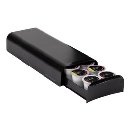 Mind Reader Anchor Collection, Single Serve Coffee Pod Drawer, 12-14 Coffee Pod Capacity, Countertop Organizer, Black