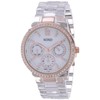 Accutime XOXO Women's XO5528 Clear Bracelet with Rhinestones on Rose