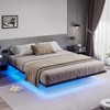 Hasuit Floating Bed Frame California King Size with LED Lights,