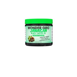 Grasa Capilar Acondicionadora de Peinado de Aceite de Ricino Negro Jamaicano, 12 fl oz - Excelente para Fortalecer - Terapia de Mega Crecimiento Capilar por Wonder Gro
