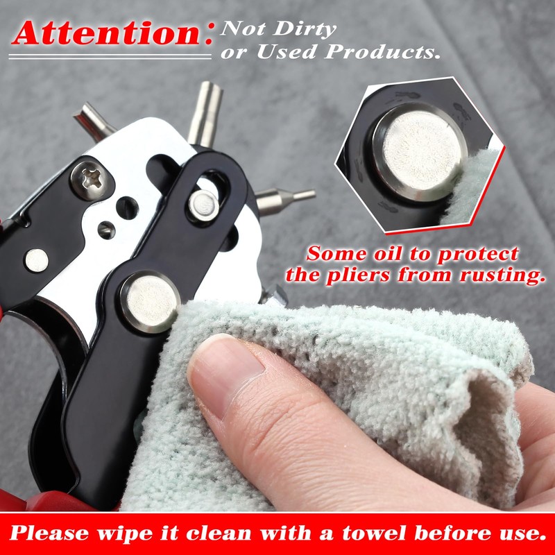 SPEEDWOX Leather Hole Punch Tool Multifunction Hole Puncher 6 Size