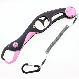1091 (ilegui) Fish Grip, Ultra Lightweight, Aluminum Fish Catcher, Fish Catcher (Sakura Pink)