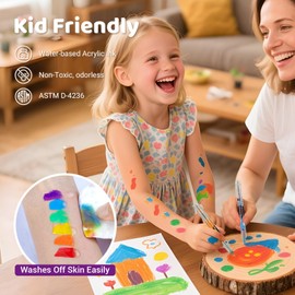 JR.WHITE 24 Colors Dual Tip Acrylic Paint Markers – Fine Tip & Brush Tip, Vibrant Opaque Colors, Non-Toxic Water-Based Paint Pens for Rock, Wood, Canvas, Fabric, Glass and More