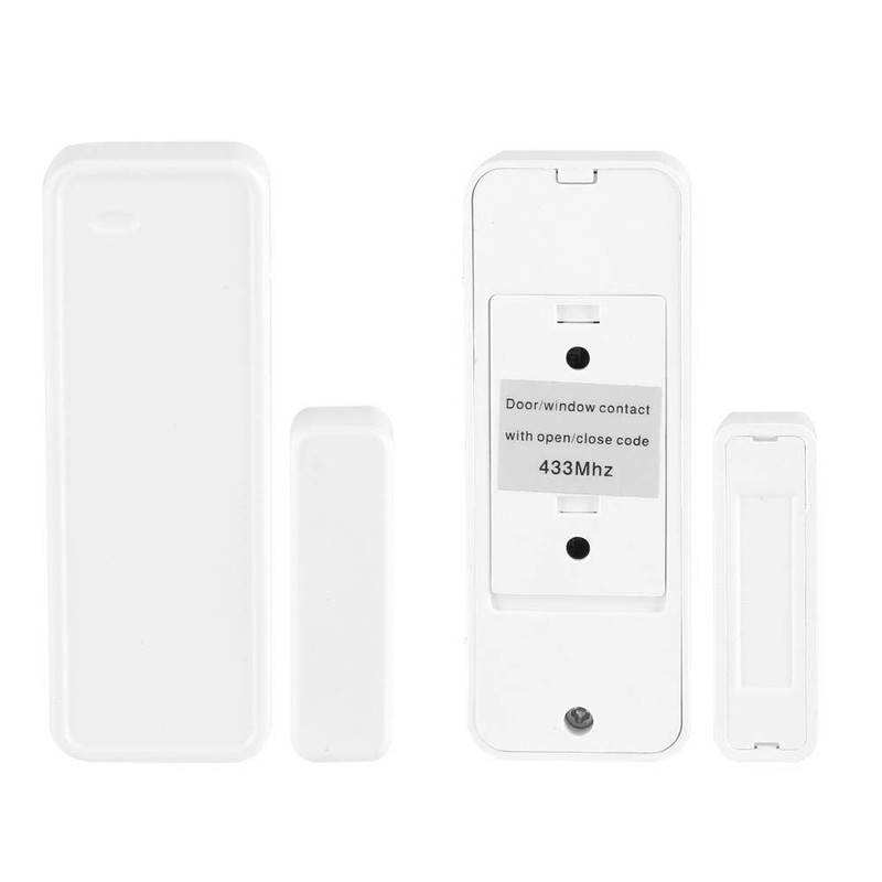 ASHATA 433MHz Door Magnetic Contact Input Sensor Alarm Sound Wireless