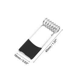 PATIKIL 40x16mm Downlight Spring Clips, 24 Pack Emitting Diode Recessed Lighting Accessories Securing Clamps for Ceiling Lamp, Black