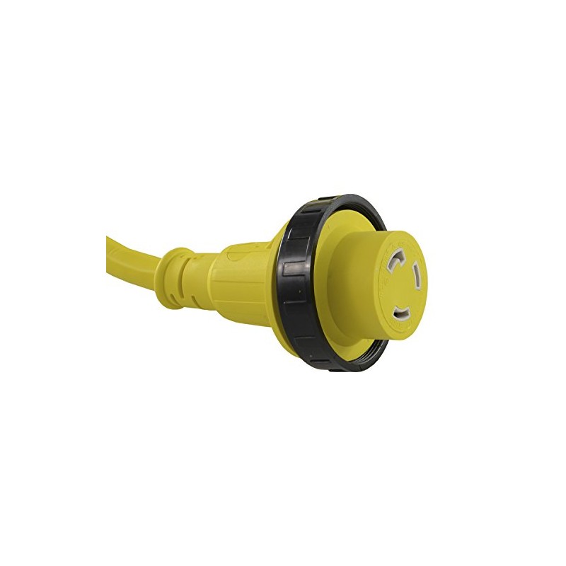 Conntek 17105-012RE 30Amp Marine Shore Cordset Yellow, 12 - Feet