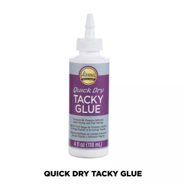 Aleene's Quick Dry Tacky Glue 4 FL OZ 3 Pack Fast Dries Clear Strong Adhesive
