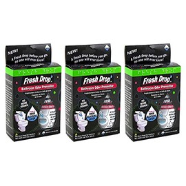 Fresh Drop Bathroom Odor Preventor, Toilet Smell Eliminator, Before-You-Go Bathroom Essential, Traps Strong Odors, 3 Count Value Pack