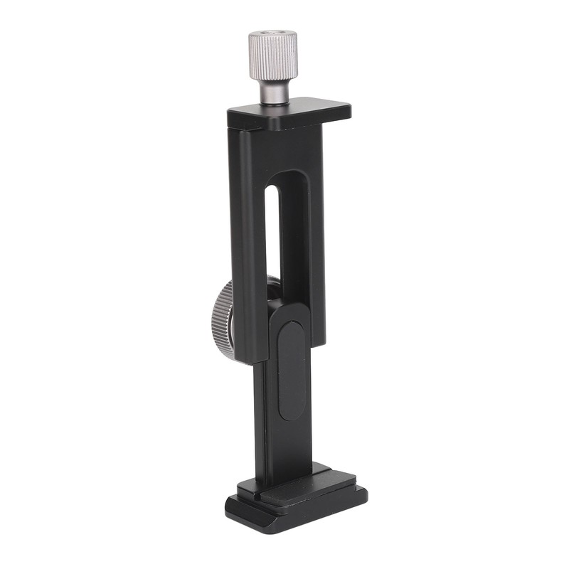 Phone Tripod Mount with Cold Shoe 1/4in Screw Hole Expandable