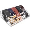 Acrylic Belt Organizer, ToyaJeco 5 Compartments Belt Storage Holder for