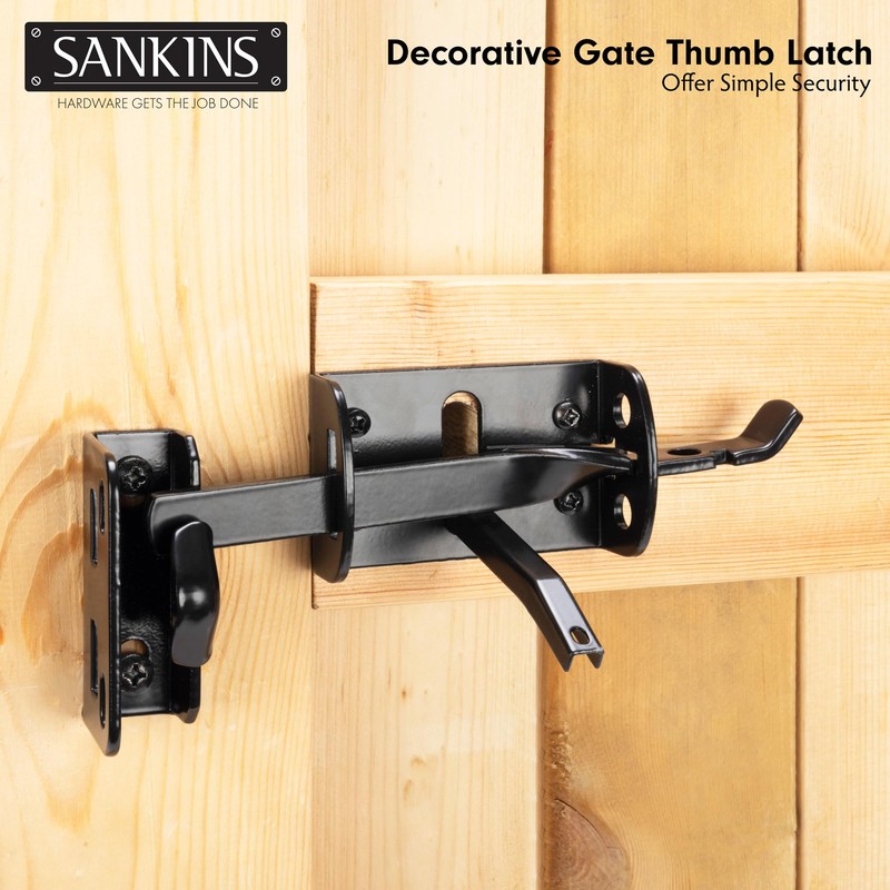 SANKINS Thumb Gate Latch for Wooden Fence Heavy Duty, Thumb