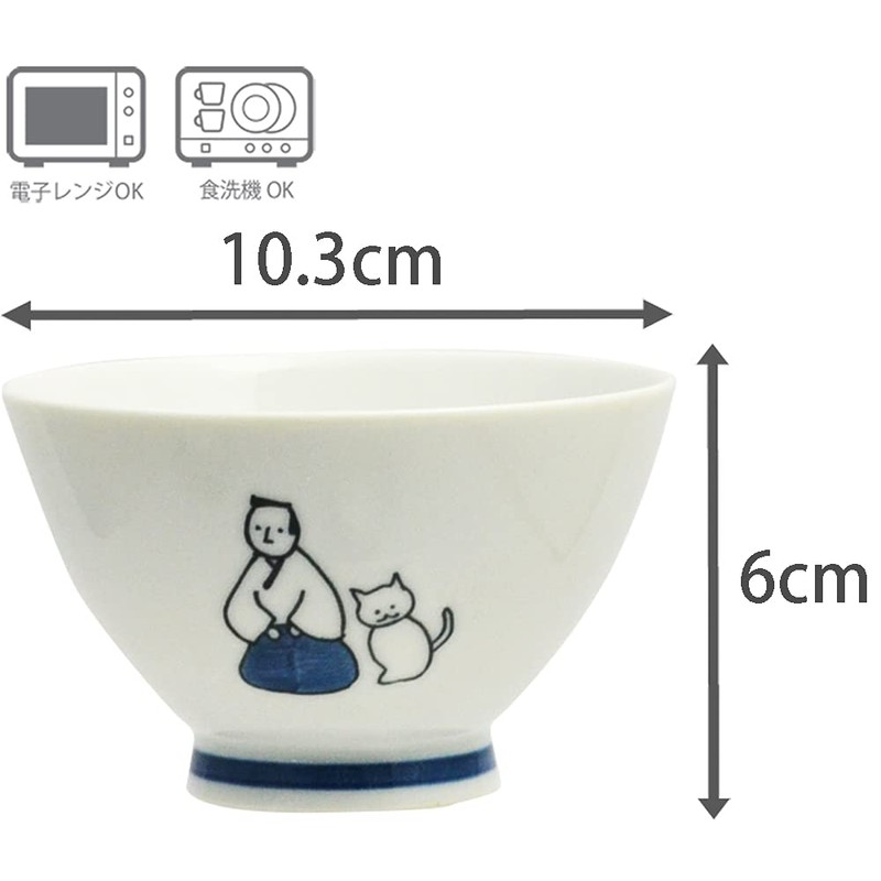 Ijinsha Kyu-JITSU 85402 Rice Bowl, 4.1 x 2.4 inches (10.3