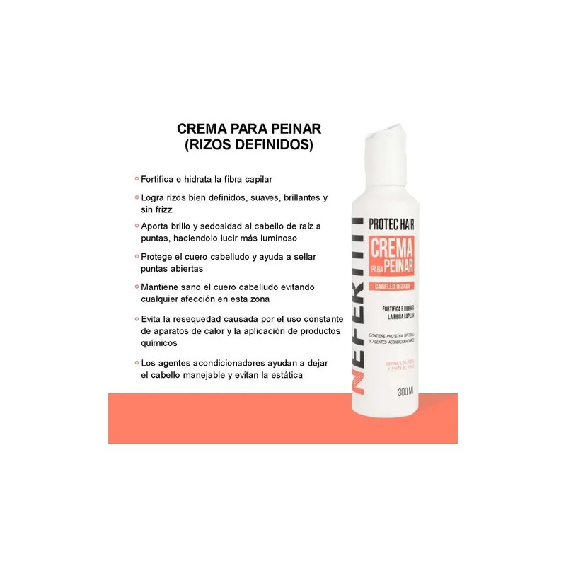 Nefertiti Crema Para Peinar Cabello Rizado 300ml
