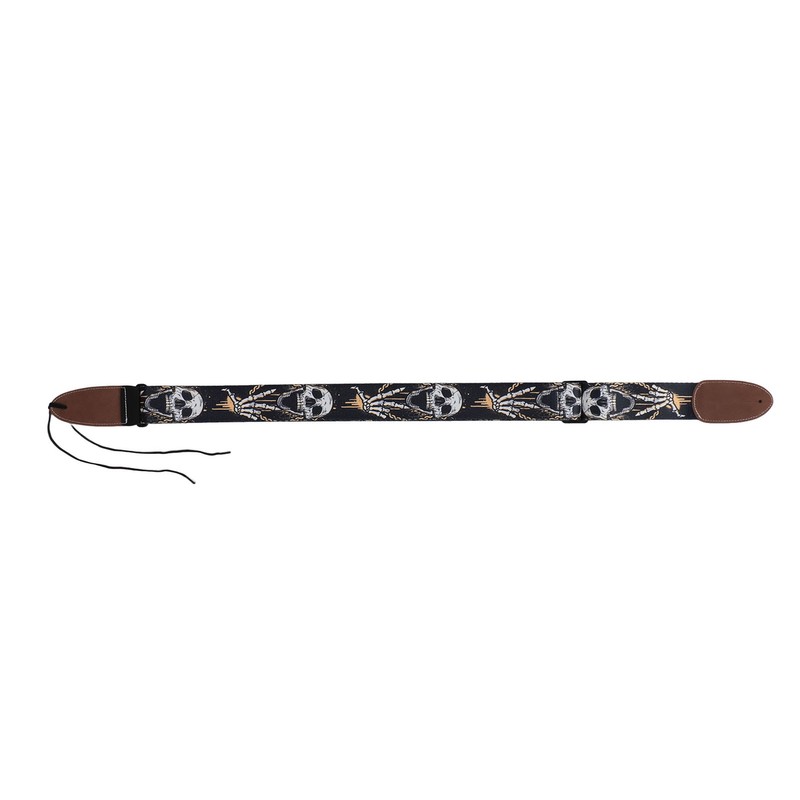 Guitar Strap Cool Skeleton Design Adjustable 2 Inches Wide Polyester