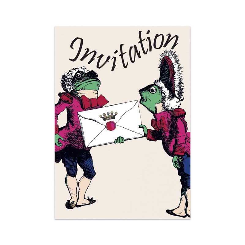 M & G Mustard & Gray Childrens Party Invitations (x12