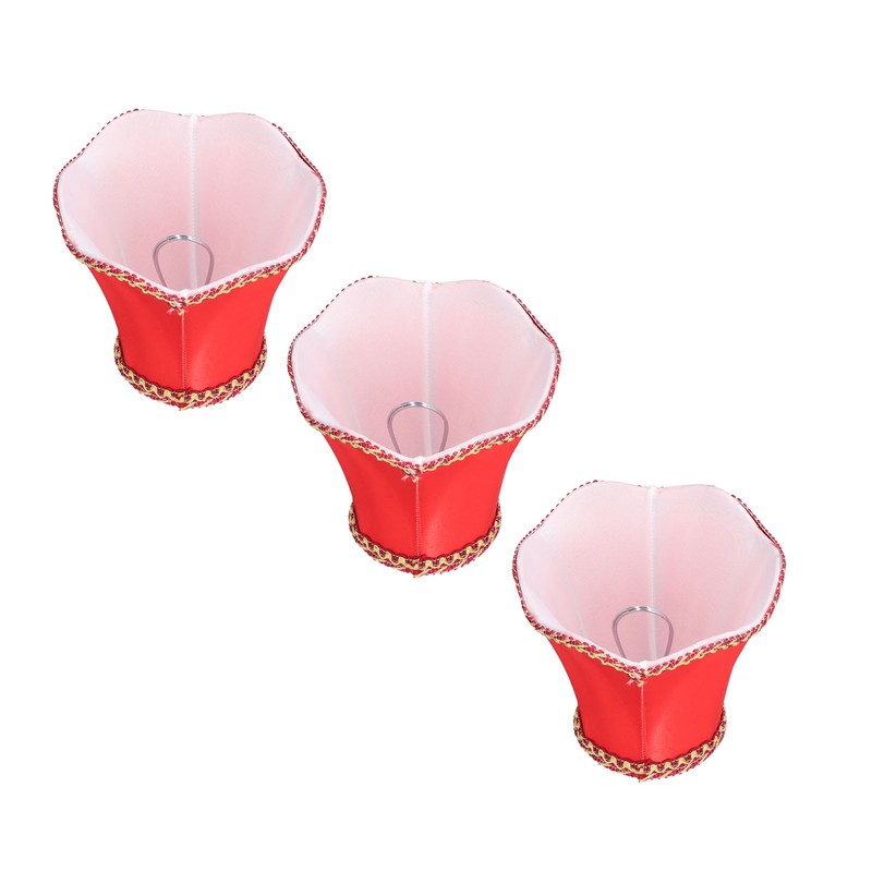3Pcs E14 Fabric Lamp Shade Modern ClipOn Lampshade for Home
