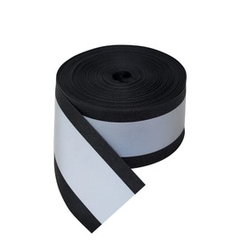 TCCFCCT Cinta reflectante de tela para coser de 2 x 66 pies para ropa, tiras reflectantes de alta visibilidad para ropa, bolsas escolares e impermeables, 3 cm de ancho reflectante, negro