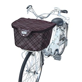 MARUTO(マルト) Thick 2-Tier Check Front Basket Cover, Check Brown 35032