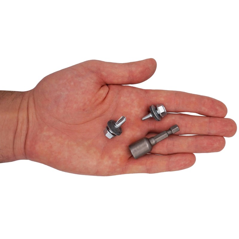 SKIR'CO Pack of 50 Galvanised Roofing Screws 6.3 x 19