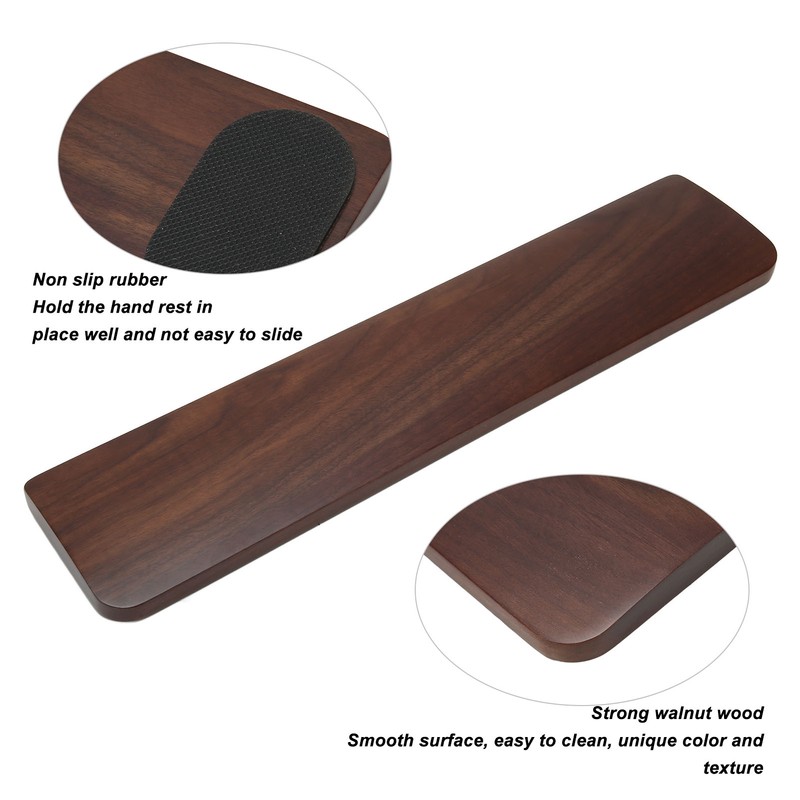 Keyboard Rest Wrist Pad Slip Resistant Fatigue Relief Wooden Hand